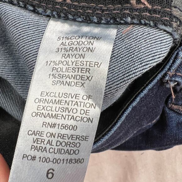 Democracy "Ab"Technology Step Fray Mid Rise Ankle Jeans Tummy Control Size 6 - Picture 8 of 11